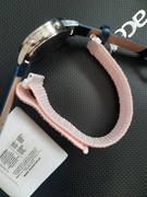 Różowy pasek do zegarka smarwatcha nylonowy 20 mm