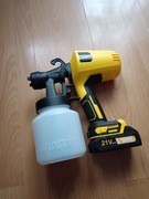 Bezprzewodowy pistolet do malowania z bateria i ładowarką