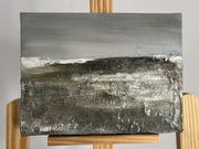 Obraz olejny abstrakcyjny pejzaż „Szaruga”