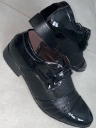 Buty męskie lakierowane eko skóra 44