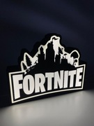 Lampka LED Fortnite – druk 3D | Logo gry | USB | 19,5 cm x 25 cm