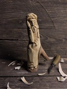 Jezus Frasobliwy rzeźba w drewnie rękodzieło prezent sztuka ludowa 