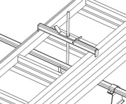 Uchwyt  mocowania drabiny na dach