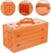 Transporter dla papug małych ptaków plastikowy 22x11 cm brązowy