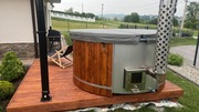 Balia ogrodowa KOMPLET OPCJA/Jacuzzi ogrodowe /Ruska Bania/Gorąca beczka