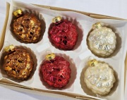 Bombki choinkowe  szklane szyszki 6 szt mat ozdoby na choinkę retro 