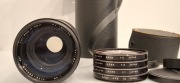 Obiektyw Soligor 75-205 mm f/3.8 M42. Oryginalne filtry makro. Stan BDB