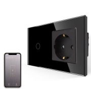 JIMEIDA Inteligentny włącznik światła z gniazdkiem Alexa i Google Home