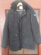 Nowa czarna kurtka zimowa rS,długość 83cm,pachy112cm,Authentic Rhode Islan 