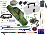 Mega zestaw wędkarski spławik grunt spinning dla początkujących