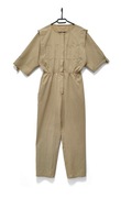 Kombinezon Jumpsuit Daily Casual Workwear Beżowy |R. L
