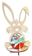 Zając drewniany z Kinder jajkiem, Wielkanoc 