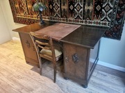 Biurko okres międzywojenny wykonane z dębu plus krzesło