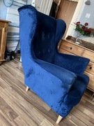 Fotel ciemno niebieski Agata