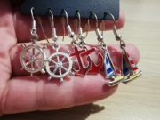 3 pary kolczyków marynarskich Bijou Brigitte 