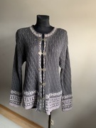 Christiania piekny sweter norweski damski scandi 100 % wetna wool L XL 40