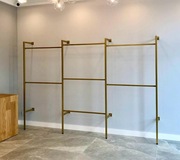 Metalowe złote wieszaki wieszak mocowane do ściany 