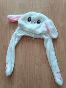 Czapka królik ruchome uszy 