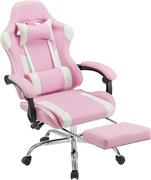 fotel biurowy gamingowy gracza różowy