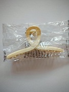 KLAMRA DO WŁOSÓW Duża 11cm Kremowa POŁYSK Spinka
