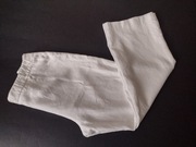 Spodnie białe, długie, 100% len, z podszewką ,,Panet" roz. 42/44