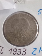 Moneta 5 zł Glowa kobiety z 1933 r. /5/