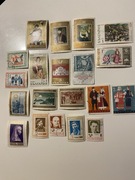 Zestaw bułgarskich znaczków lata 50–80, kultura, historia, sztuka