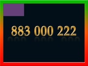 883 000 222 ZŁOTY NUMER STARTER PLAY ŁATWY NA KARTĘ PREPAID GSM