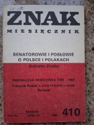 Znak miesięcznik nr 410 (7/1989) Rewolucja Francuska 1789;Posłowie o Polsce