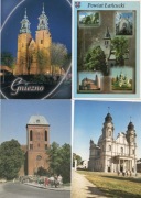 Kościół - Pocztówki 4 szt.- Gniezno, Chełm, Kamień Pom. Pow. Lańcucki