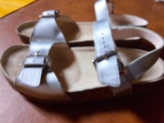 Clarks 32,5 srebrne sandały sandałki super 