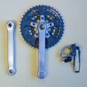 Korby Shimano via fc-mc14 alivio 175mm retro vintage + przerzutka fd-mc14
