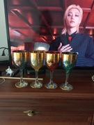 kieliszki kolorowe włoskie+słonik