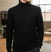 Męski golf z teksturowym splotem M