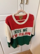 Wildfox gold label sweter Kiss me I'm Italian Dolce Vita
