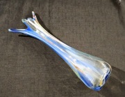 Wazon szklany sękacz rwaniec kolorowy duży wysoki flakon PRL Vintage