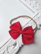 Nowa opaska bezuciskowa czerwona kokarda sesja boże narodzenie wyprawka 