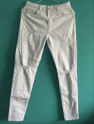 Goodies NOWE elastyczne spodnie białe rurki jeansy 40 M/L