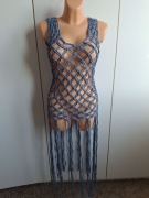 Sukienka tunika plażowa makrama 