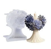 KOBIETA w KWIATACH forma silikonowa 11*8.1*4.1 do Świec Wosku Odlewów 