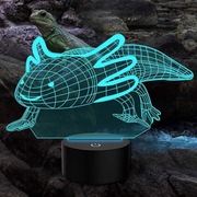 Lampka LED aksolot 3D wielokolorowa