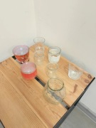 Szklane słoiczki, świeczniki, pojemniki ozdobne na świeczki, świeczniki