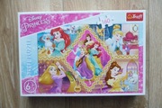 Puzzle Trefl - Księżniczki Disney'a, 160 elementów. Brak 1 klocka.