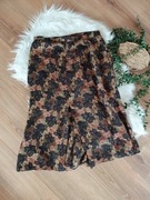 38M brązowa stara retro spódnica z lat 70tych 60tych we wzory wzorki