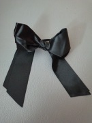 Nowa gumka do włosów z czarną kokardą kod1043