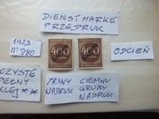 2szt. znaczki Mi D80 ** przedruk DIENST odcień Niemcy 1923r. CYFRY Rzesza