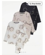 Piżamy bawełniane 3 pak George 122/128 7-8 lat