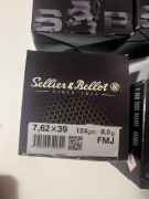 Pudełko po amunicji Sellier&Bellot 7,62x39 FMJ na 50 sztuk 