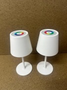 Zestaw 2 lampek  nocnych białe  RGB
