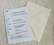 Zaproszenie ślubne jednokartkowe kalka